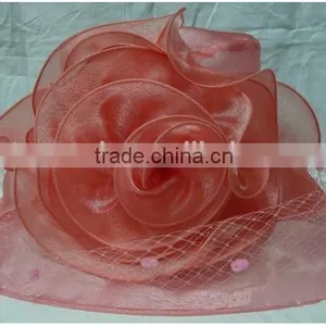 Woman White Satin Church Hats thumbnail-3