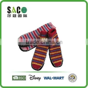 Colourful Stripe Body Crochet Artificial Leather Soles Acrylic Floor Socks thumbnail-1