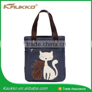 Top Quality Fashion Design Ladies Cotton Canvas Tote Bag Woman Shoulder Bags thumbnail-1