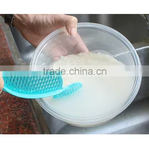 Multifunctional Kitchen Rice Washing Long Handle Colorful Plastic Mini Spoon thumbnail-5