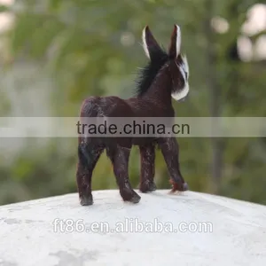 Craft Made Goat Fur Walking Donkey Garden Decor Christmas Donkey thumbnail-4