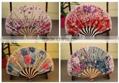 High Quality Print on Paper Tool Bamboo Handle Fans Use thumbnail-4