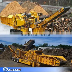 New Technology Mobile Track Wheel and Crawler Wood Crusher Wood Grinder thumbnail-1