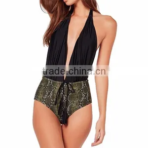 Woman Hot One Piece Swim Wear With High Quality thumbnail-4