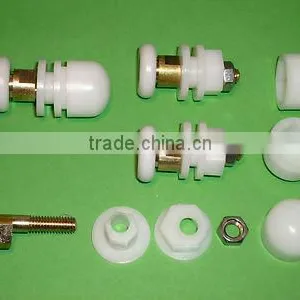 White Shower Door Rollers, Wheels, Runners. 4 x SR35 thumbnail-1