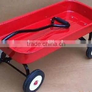 Wood & Steel Material and Four-wheel Wheel Kids Wagon thumbnail-2