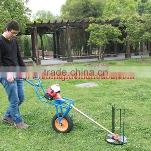 High Quality Hand Push Type With Tyre Brush Cutter/Wheat Harvester 40.2 cc Mini Rice Harvester/brush Cutter thumbnail-2