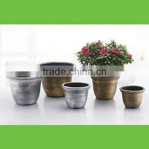 Painting Rustic Garden Decor Modern Home Ornaments Pots for Nursery Painted Plastic Flowerpot HG-3201C Series thumbnail-1