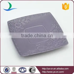 Hot Sale Flower Design Ceramic Square Dish thumbnail-3