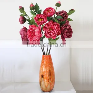 Wholesale Simulation Flowers Colorful Plastic Artificial Peony thumbnail-1