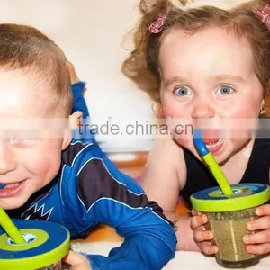 Silicone Glass Bottle Reusable Drinking Straw With Stainless Steel Brush Hot Sell thumbnail-3