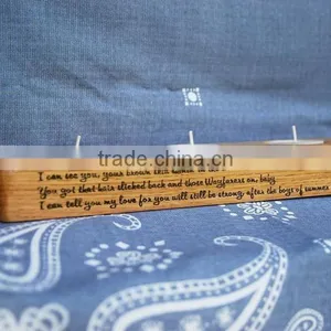 Personalised Oak Tea Light Holder thumbnail-4