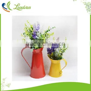 Home Flower Pots Planters Vintage Finish Barrel Coffee Metal Bucket With Handle Wedding Decor thumbnail-2