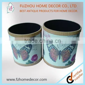 New Style Antique Wooden Linen Printing Brush Pot, Wooden Tubular Penrack thumbnail-1