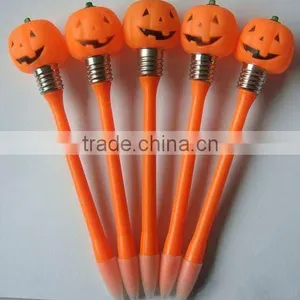Halloween Pumpkin Shape Led Light Plastic Ball Pen thumbnail-1