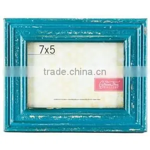 Rustic Blue MDF Shabby Chic Photo Frame thumbnail-1