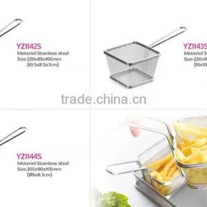 Wire French Fry Basket,Mini Food Serving Basket,Stainless Steel Chips Cone thumbnail-1