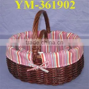 Brown Wicker Basket in New Shape thumbnail-1