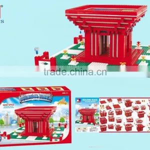 HQ DIY Plastic Building Blocks Toys Larger World Expo Model Toys Building Blocks for Preschool Children thumbnail-1