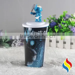 BPA Free Customized Made pp Plastic Cup With Top Figurine thumbnail-4