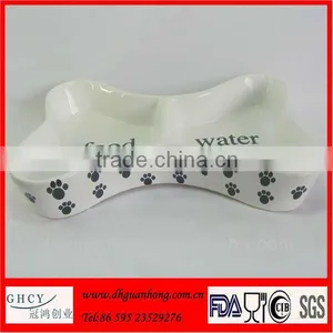 Dolomite Bone Shape Pet Bowl thumbnail-1