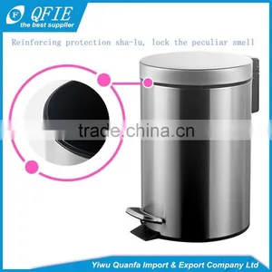 Wholesale Silver Eco-friendly Cylinder Lowes Stainless Steel Trash Can With the Foot Pedal thumbnail-1