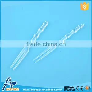 Unique Design Aviopack Non Toxic Disposable Clear Plastic PS Fork Portable thumbnail-1