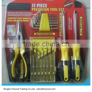 17pcs Precision Tools Set Repair Tool Kit/Long Nose Plier/Precision Screwdriver Set /8pcs Hex Key Comfort Grip Handles thumbnail-1