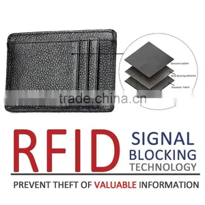 The Slim Wallet Genuine Front Pocket Secure Thin ID And Card Holder thumbnail-5