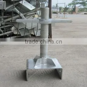 Adjustable Steel Scaffold Hollow Universal Base Jacks thumbnail-3