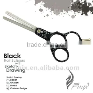 Zinc-Alloy Handled Customized Engraved Pattern Tattoo of Hair Scissors thumbnail-4