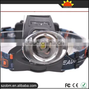 OEM XML-T6 LED 1000 Lumens 3 Mode Zoom Gold Ingot Shape LED Headlamp thumbnail-4