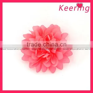 Fancy Girl Red Chiffon Shoe Flower WSF-208 thumbnail-1
