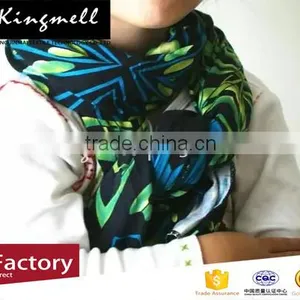 Custom 2017 Classic Digital Printed Silk Scarf for Ladies in Autumn and Winter thumbnail-1