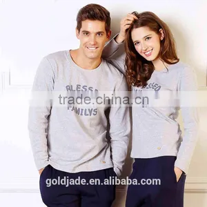 High Quality Couple Homewear Sleepwear Sets Stripe Flowers Cotton Pajama thumbnail-3