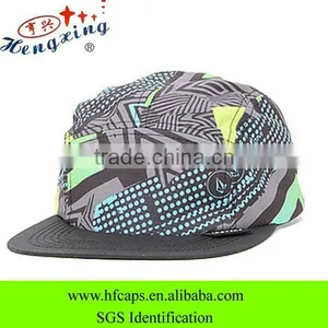 Floral Custom 5 Panel Cool Caps Wholesale thumbnail-1