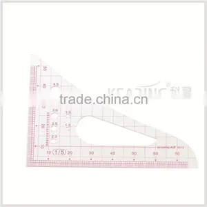 Kearing Brand, Sanwich Line Scale Ruler, 1/5 Red Ink Transparent Ruler #8515 thumbnail-1