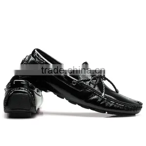High Quality Adults Glazed Leather Shoes Sample for Male, Men Casual Shoes Putent Leather Made in Jinjiang Factory thumbnail-4