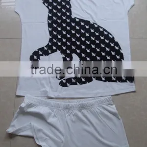 Female 100% Cotton Sleep Set Ladies Home Clothes Sleep Wear Shorts Pajamas for Women Pajamas Sleepwear thumbnail-1