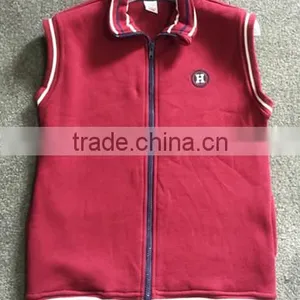 Ladies Vest Factory Products 300grm Fleece TC60/40 Cheaper Collar Vest Jackets KM0712 thumbnail-1