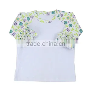 2017 Summer New Design Print Pattterns Drop Shipping Cotton Knit Ruffle Reglans Wholesale Children Clothing Usa thumbnail-5