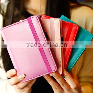 A6 Custom PU Cover With Elastic Band Loose Leaf Binding Personal Diary Planner Debossed/emboss/gold Foil Logo thumbnail-3