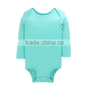 Wholesale Baby Cotton Romper Long Sleeve Blank Baby Onesie thumbnail-3