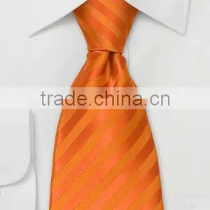 Bright Orange Polyester Tie thumbnail-1