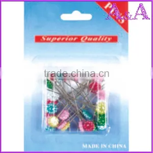 Pearl Black Colored Head Round Ball Straight Pins thumbnail-2