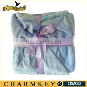 Mink Baby Blankets Polar Fleece Blanket Polyester Fleece Blanket Light Blue thumbnail-1