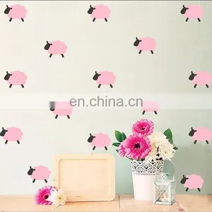 Cute Pink Sheep Ins Style Vinyl Mini Wall Sticker Children Room Home Decoration Mural Roon Decal thumbnail-1