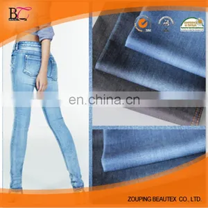 Cotton /spandex Stretch Denim Indigo Blue Denim With 11oz Stone Washed Denim Fabric thumbnail-1