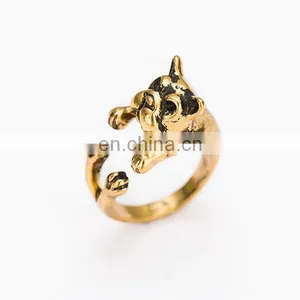 2016 Hot Selling Animal Dog Rings Bulldog Ring Unique Brass Ring thumbnail-1