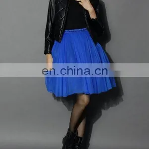 Tulle Skirt in Sapphire Blue thumbnail-2